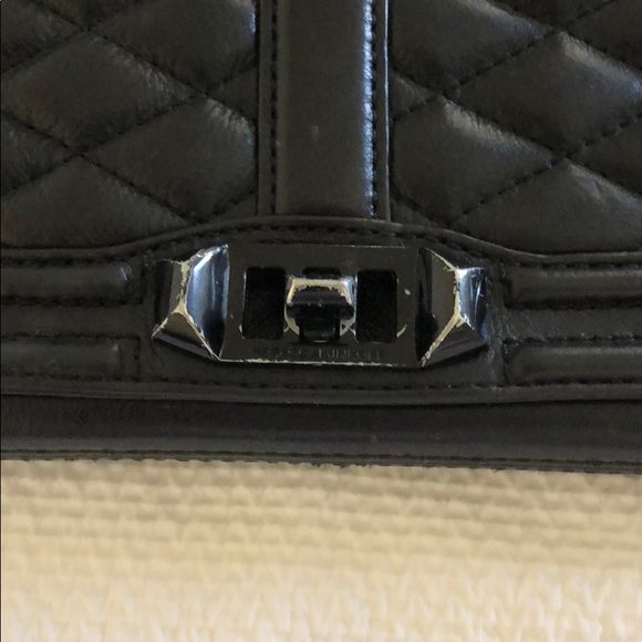 Rebecca minkoff black quilted clutch - Picture 2 of 3